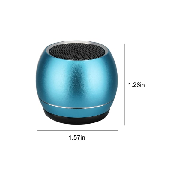 Metall Bluetooth högtalare, minihögtalare, bärbar Bluetooth högtalare för utomhusbruk, HIFI-ljudkvalitet, intelligent brusreducering (blå)