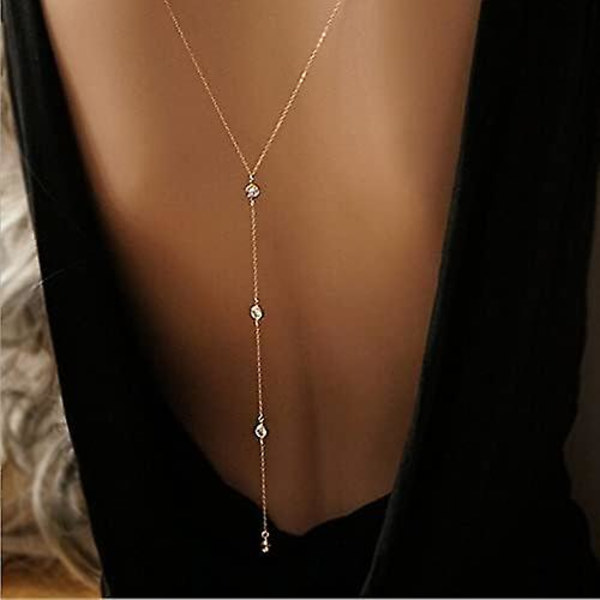 Häämorsiamen taustakaulakoru Kristalli takakaulakoru Kultakorut Naiset, Sinkkiseos, Rhinestones