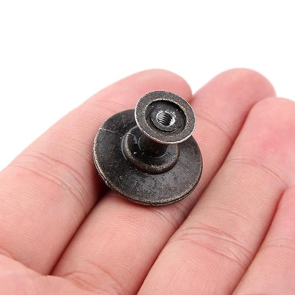2 stk. Møbelknopper Antik Messing Zink 25mm Til Kommode Skabe