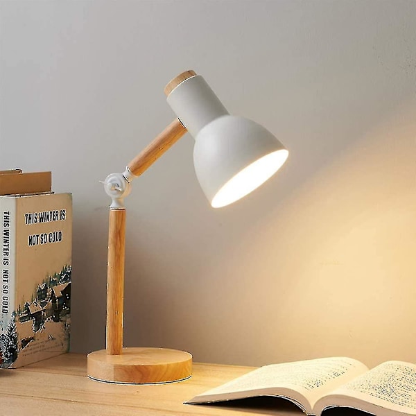 Dekorasjon Bordlampe Led Skrivebordslampe E27 Stue Tretrelampe Moderne