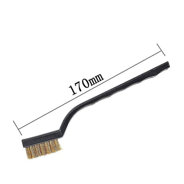 15-delt mini stålbørste sæt rustfrit stål stålbørste, kobber stålbørste, 17*2.1cm