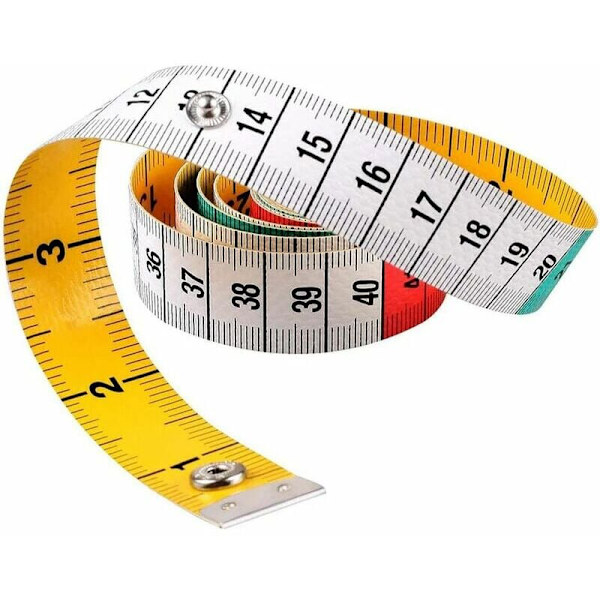 Syband måttband, dubbelsidig flexibel för skräddarsy, 150 cm, blandad färg