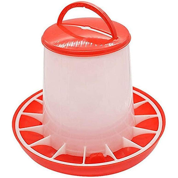 1 st fjäderfämatare med handtag, automatisk 1,5 kg kycklinganka matare, fjäderfäuppfödningstillbehör