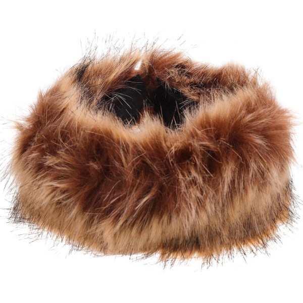 Pandebånd i imiteret pels Pandebånd i imiteret pels, dekorativt, varmt hovedbøjle høreværn (30X13X4CM, brun)