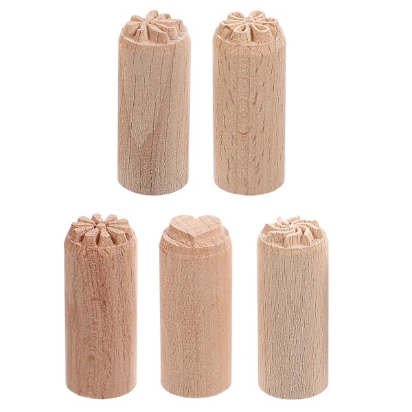 Træ Pottemageri Værktøjer Stempel Kolonne Træ Stempler Naturlige Træ Stempler Egnet til DIY (4.90X1.90X1.90CM, som vist på billedet)