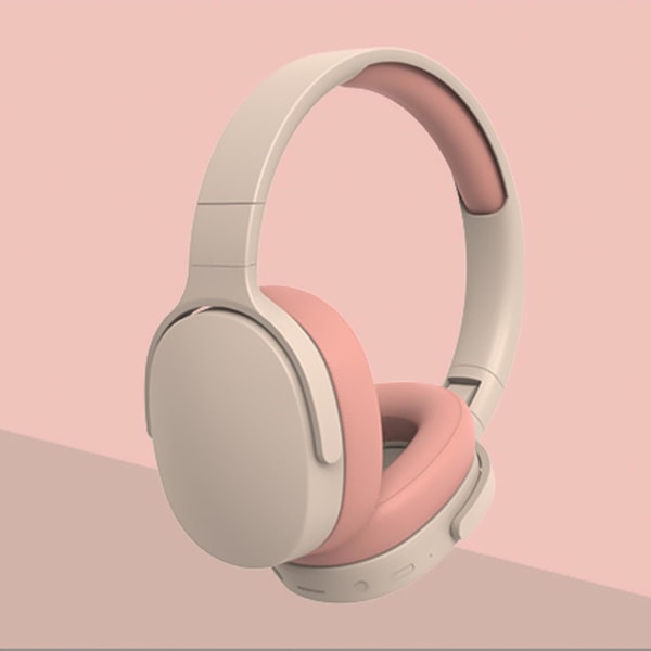 Bluetooth-hörlurar Over-Ear Lätta Trådlösa Hörlurar Stereo Hopvikbara För Resor（Rosa）