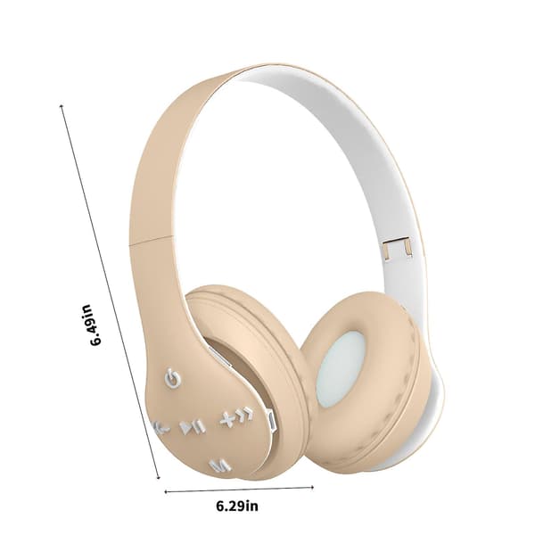 Headset Trådlöst Bluetooth Headset Fällbart Infällbart Macaroon Färg Sport Hörlurar 20240575（Gul）