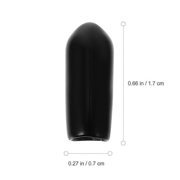 100 st gummibandändar för huvudband, DIY-gummibandändar, huvudbandsändar (1,7 x 0,7 cm, svart)