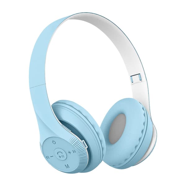 Trådlöst Bluetooth-headset som kan vikas ihop, hopfällbart sport- och spelheadset（Blå）