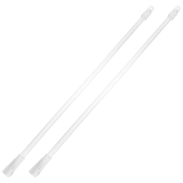 2-pack persiennstick vertikala persiennsersättningsdelar persiennstick persiennsticköppnare stång med krok och grepp (30X1.3CM, transparent)