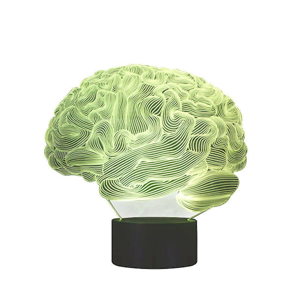 Party Dekorationer 3D Mänsklig Hjärna - Cerebellum Modell Bordslampa 7 Färgförändrande LED Nattljus Present (Flerfärgad)