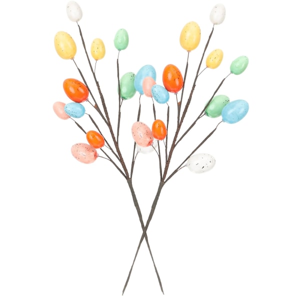 2 pakkaus pääsiäismunan oksia Pääsiäismunamaljakoille (40X5 cm, väri)