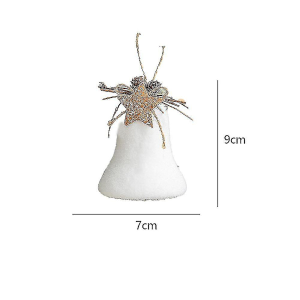Julgranskula Dekoration, Julgranshänge, Vit Snöscen (3st, Vit)