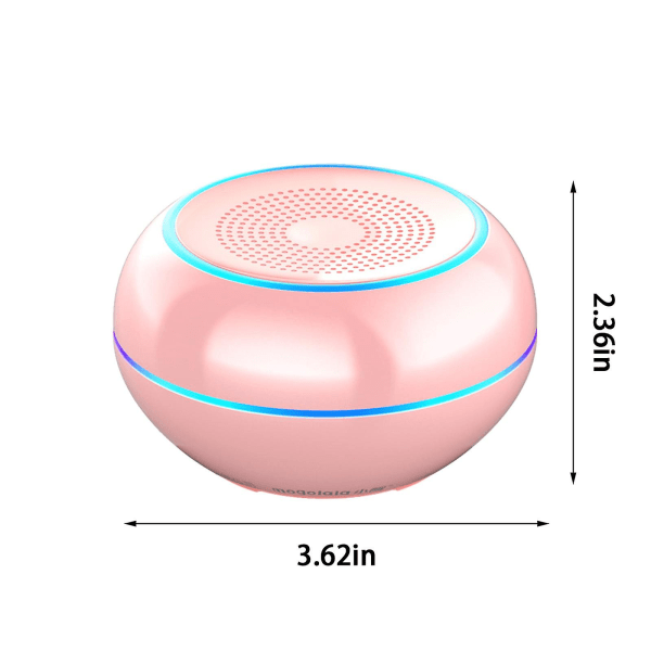 Bluetooth-högtalare med 12 W stereoljud, Bluetooth 5.0, trådlös stereokoppling, högtalare för hem, utomhus, resor (rosa)
