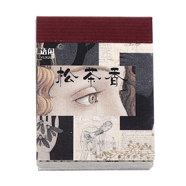 1 bog med retro papirdekoration DIY scrapbog retro materiale papir (365 ark) (5.00X4.00X2.20CM, C)