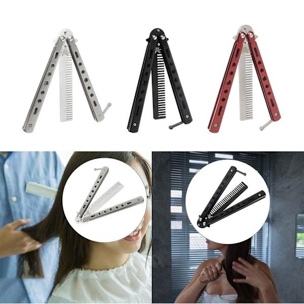 Fjärilskam Mustasch Skäggborstar Övningskam För Nybörjare Träning Argent（Argent)