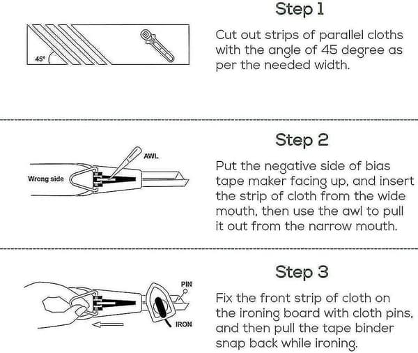 Diealles Shine Bias Binding Devices, Fabric Bias Fabric Bias Maker Tool Set