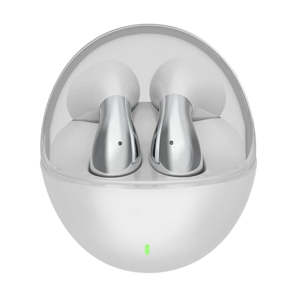Transparent Cover Charging Compartment Bluetooth Headset Half In-ear Headset Bilateral Stereo Headset 20240546（Vit）