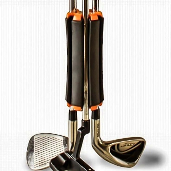 Klipsholder til golfkøller, fastgørelsesbeslag til golfbags, fast understøttelse, golfkølleholdere (sort)
