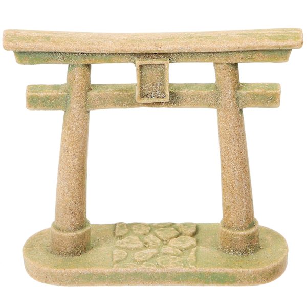 Miniatyr japansk Torii-portstaty Miniatyrlandskap Torii-portrekvisita Minihemdekoration (8,10X7,10X2,90CM, som visas på bilden)