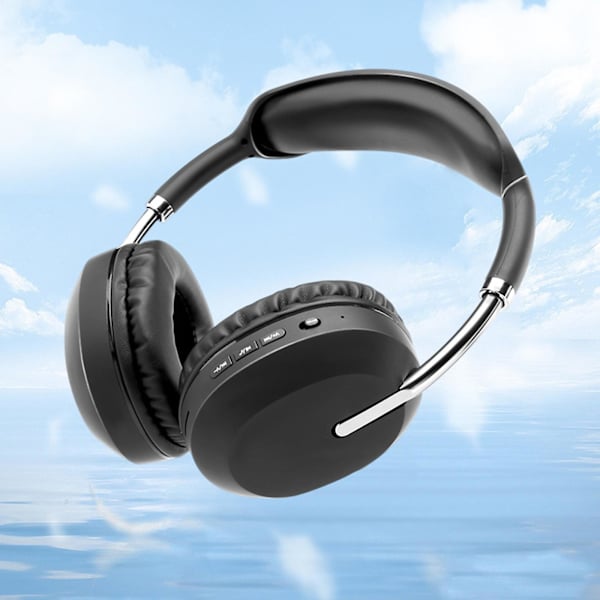 Hörlurar Trådlösa Bluetooth Headset Subwoofer Bluetooth 5.3 Mobil Dator Spel Musik Sport Spel Hörlurar（Svart）