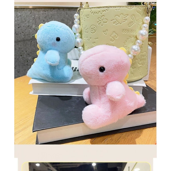 Dinosaurie Plyschdjur, 1 st Mini Plysch Dinosaurie Figur Nyckelring, Mjuk Ryggsäcks Prydnad Charm för Julgåvor, Födelsedagspresenter, Påsk