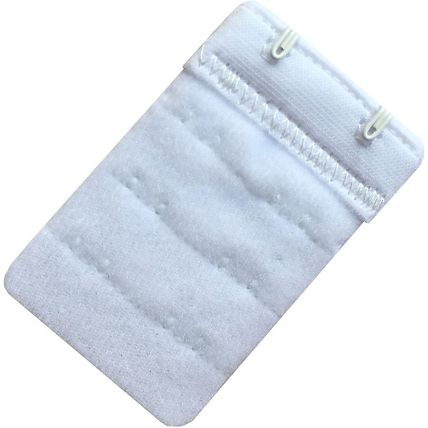 Hvit 3-pak myke og komfortable BH-forlengere for kvinner med 2 kroker, 6,1 cm x 3,8 cm