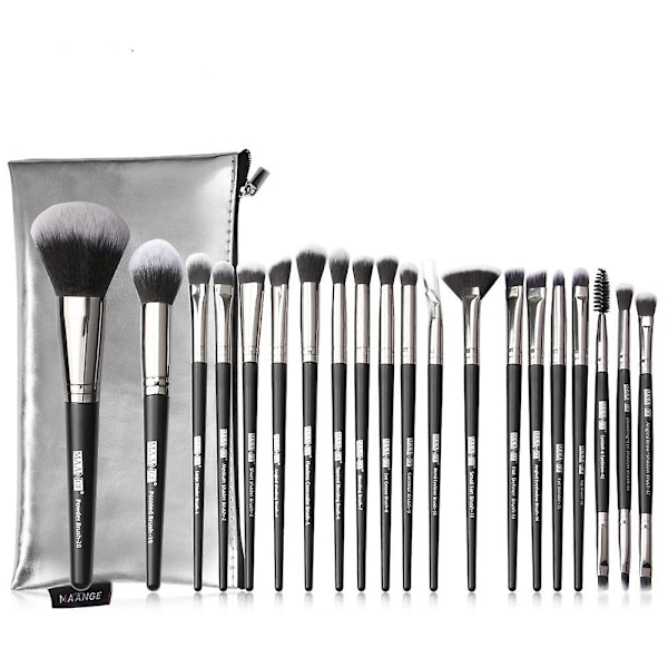 20 st makeupborstar (svart)