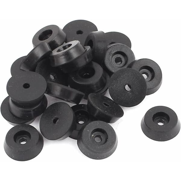 Gummifötter bordsstol möbelbensskydd golvskydd 18x5mm 25 st