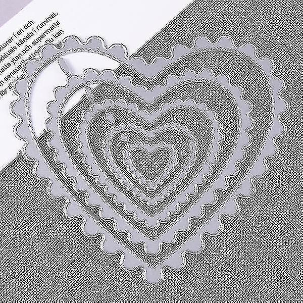 1 stansad skärform, DIY-hjärtstencil, stansformar för papper, kortkonst, scrapbooking, albumhantverk (som bilden visar)