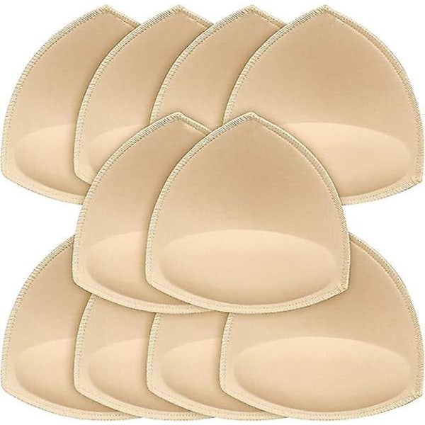 Set Of 5 Pairs Of Removable Triangle Pads (skin Color) For Push-up Sports Bras