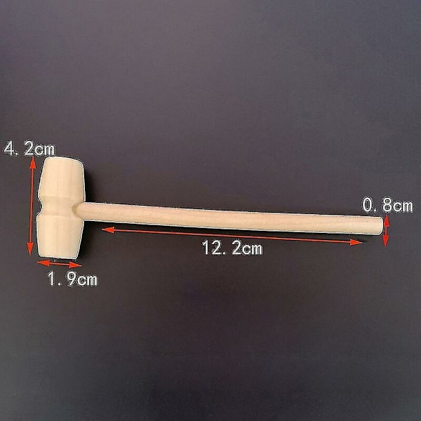 20 st Mini Solid Trä Hammare Slå Hammare Leksaker Kreativa Pedagogiska Leksaker (Oval)