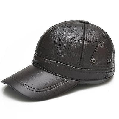 Herrjusterbar vadderad basebollkeps (brun)