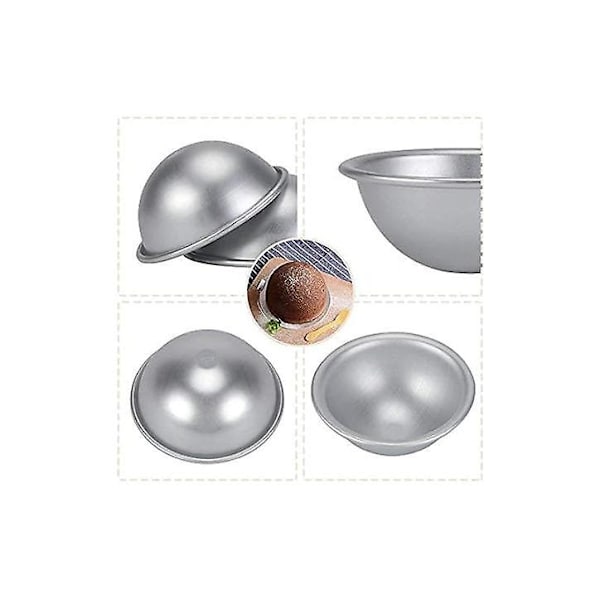 En aluminium bageform (10 cm) halv kugle kagekopper dessert budding