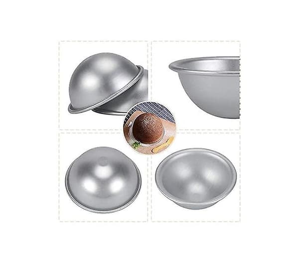 En aluminiumsbakke (10 cm) Halvkule kakekopper Dessertpudding