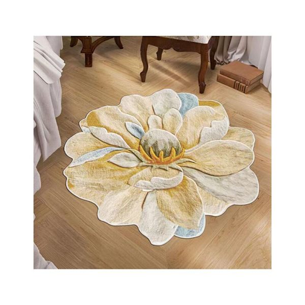 Cashmere barnmatta för barn - Atmosfärisk blommig badrumsmatta - Blommig kudde 60 x 60 Stil 1