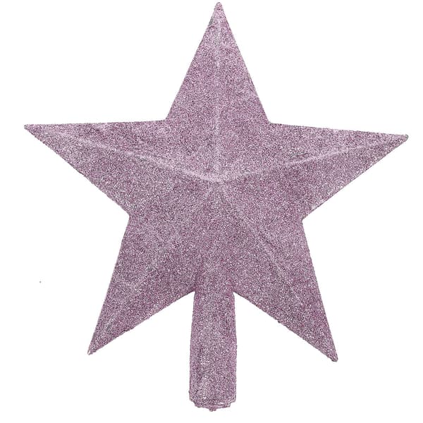 20cm juletre glitrende stjerner glitrende juletrepynt hjemmedekor (rosa) (20cm, rosa)