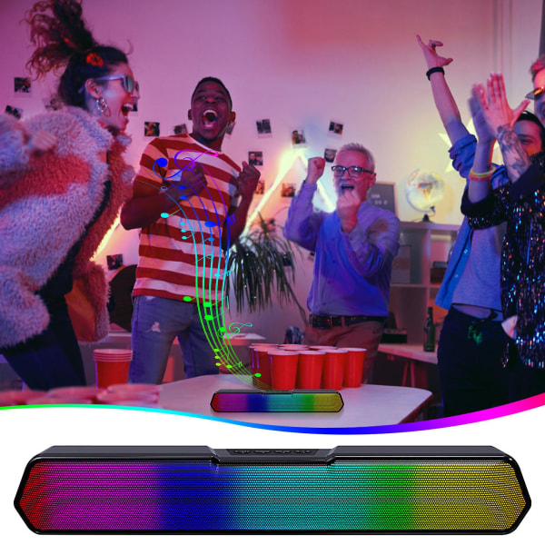 RGB Bluetooth-högtalarljusladdning trådlös bärbar högtalare Bluetooth-högtalare（A）