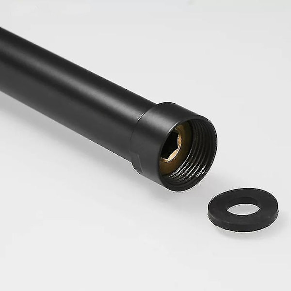 Svart duschförlängningsrör 30 cm längd duschblandarrör mässingsduschrör bad