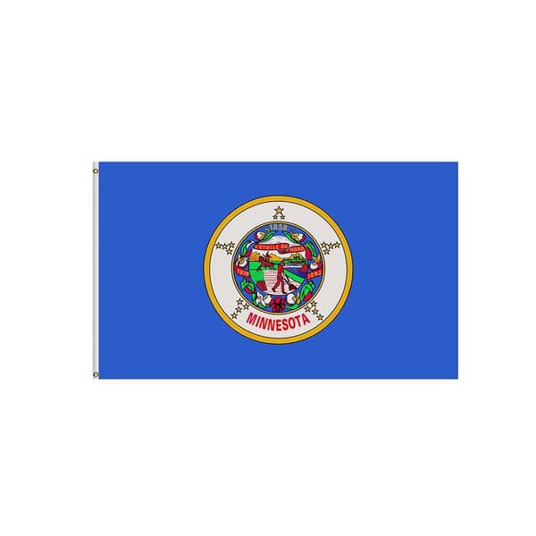 Staten Minnesota Flag, Minnesota Statsflag, 90*150cm