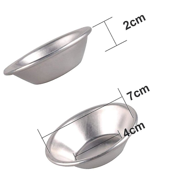 20 st Anodiserad aluminiumäggpaj Cupcake kakform Puddingform