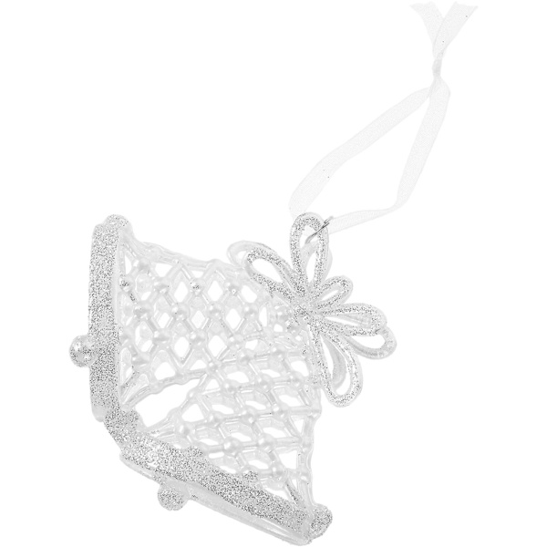 Akryl julgransdekoration vinter julgran hängande dekoration (11.00X8.50X3.00CM, vit)