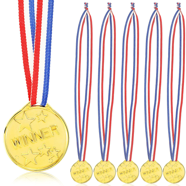 50 stk. Gymnastikpræmier Børnepræmiefestmedaljer Børnemedaljer (Som vist på billedet)