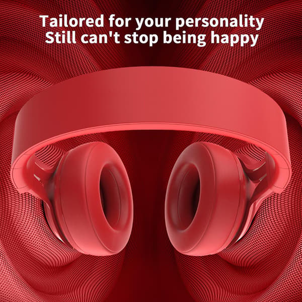 Tung bas brusreducerande headset hopfällbart infällbart sport trådlöst Bluetooth headset 20240569（Röd）