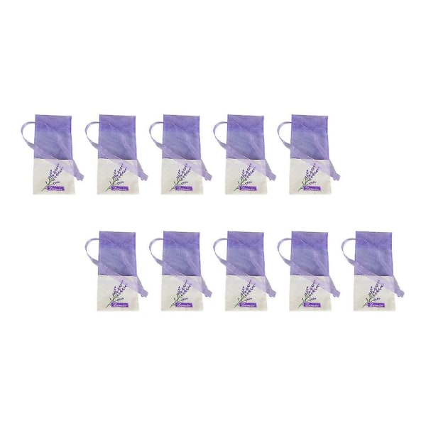 22 kpl laventelipussi vaatekaappi pussi sideharsonauha tyhjä pussi (15X7,2cm, violetti)