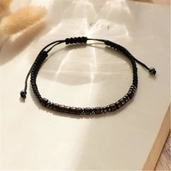 Morse Code hemlig dold meddelande jag älskar dig kort armband för min son/barnbarn present（B）