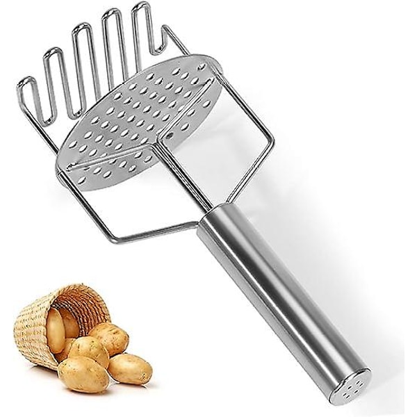 Manuell potatismosare, potatismosare i rostfritt stål, potatismosare för kök, professionell potatispress, potatiskross för frukt och grönsaker