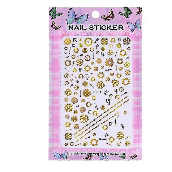 F331 Blooming Flower 3d Art Stickers Decals Adhesive Manicure Nail Tips Decoration