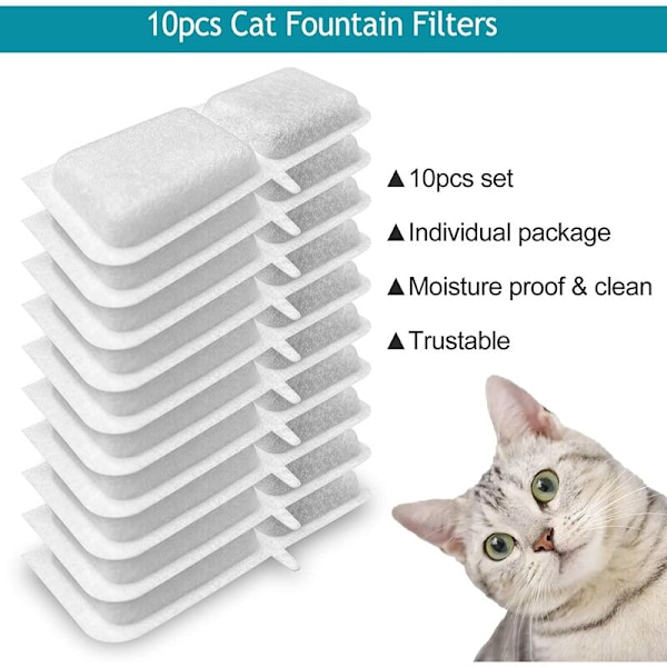 10 st batteridrivna kattfontänfilter