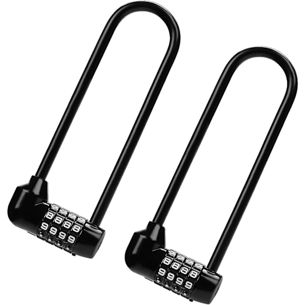 2-pack Heavy Duty 4-siffriga väderbeständiga kombinationshänglås